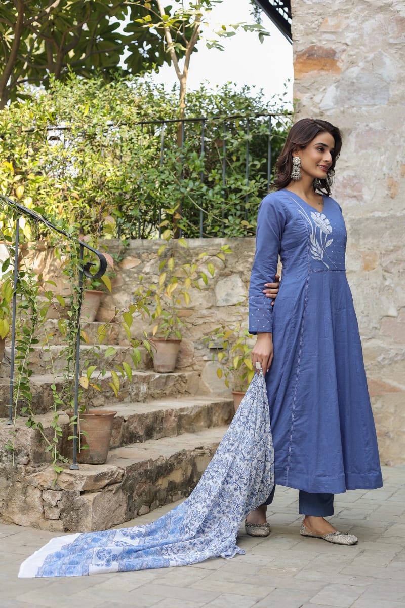Maverick Fusion A-Line Kurti Set